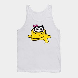 owl in the butter, cute kawaii owl art Tank Top